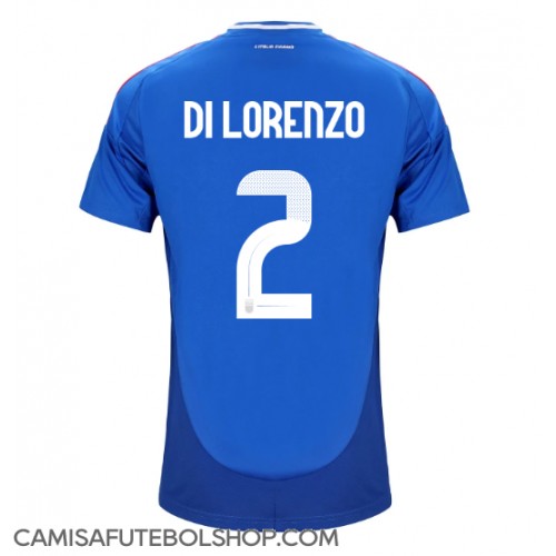 Camisa de time de futebol Itália Giovanni Di Lorenzo #2 Replicas 1º Equipamento Europeu 2024 Manga Curta